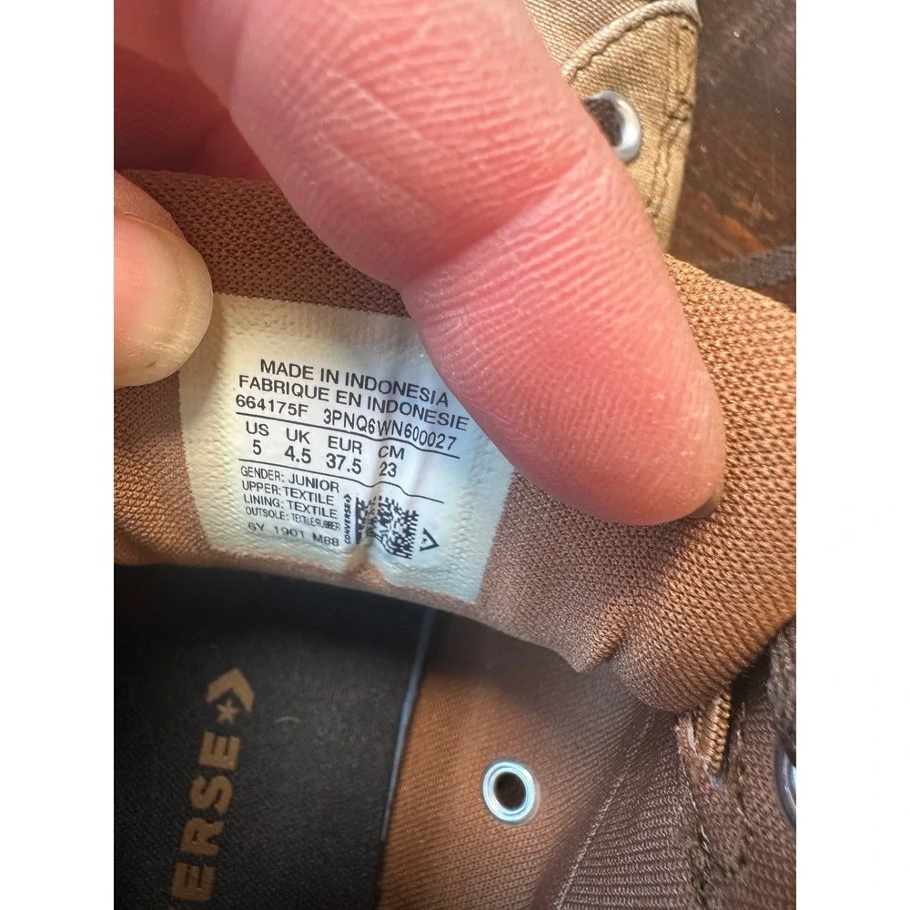 Converse Chuck Taylor All Star Madison Tan Brown‎ Mid Top Sneakers Size 5 Junior